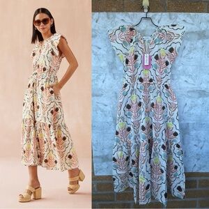 Omika Cora Midi Dress - Kirini Meadow size small